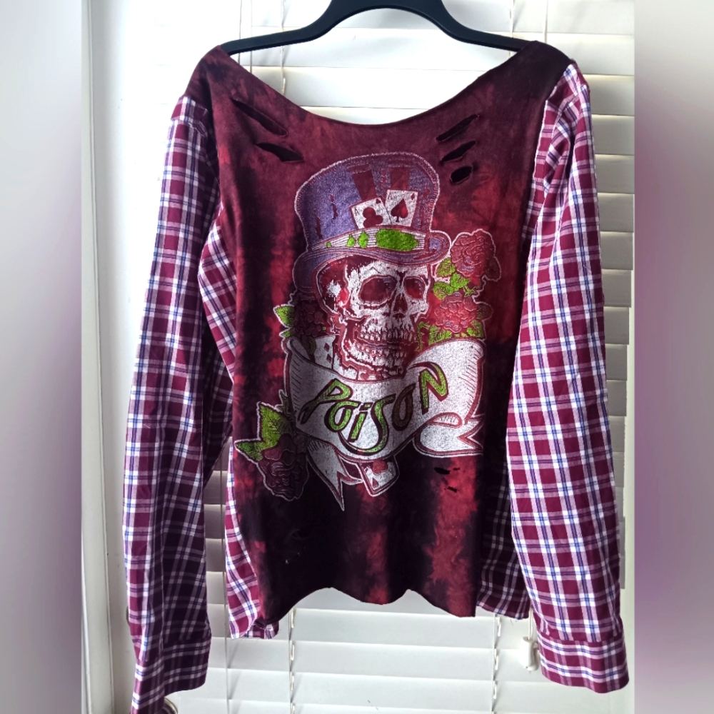 Upcycled Poison Band Graphic T Shirt - Handmade